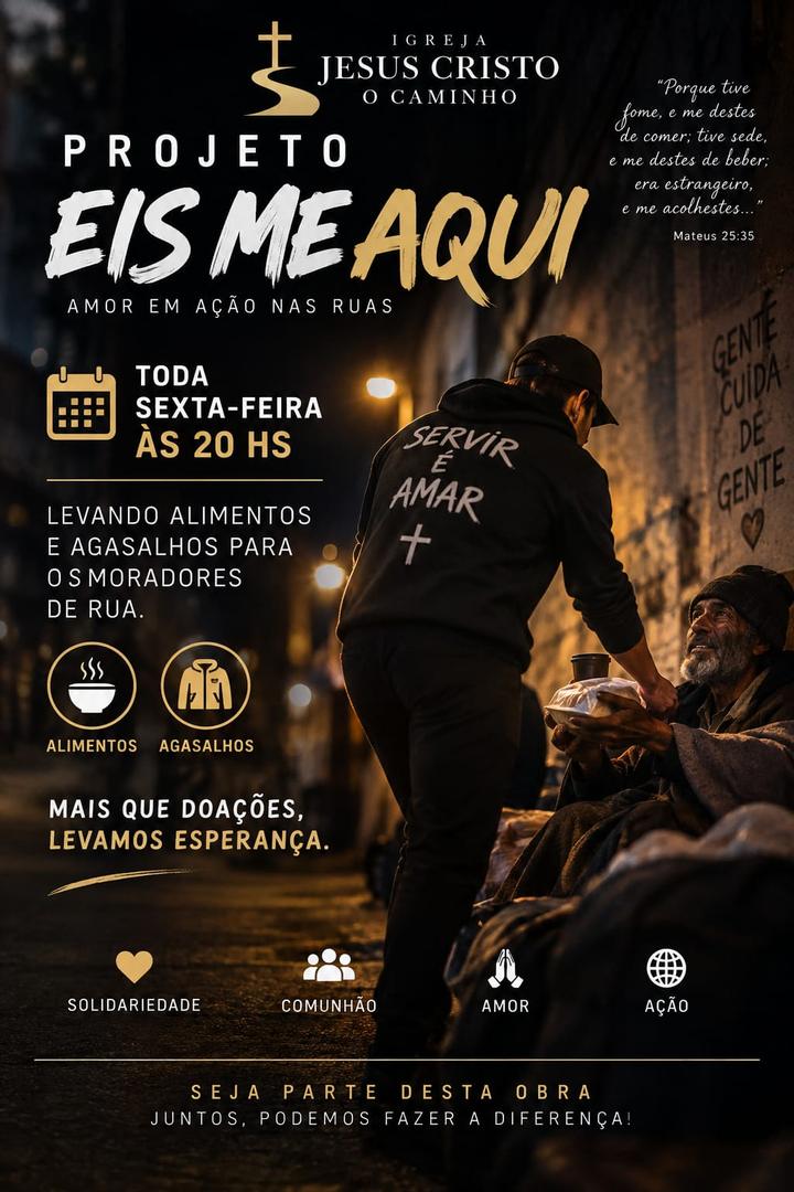 Cartaz do Projeto Eis Me Aqui