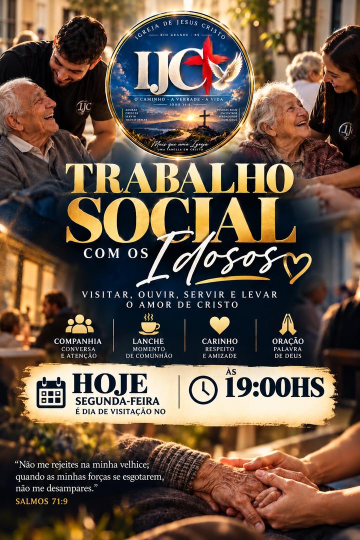 Cartaz do Trabalho Social com os Idosos